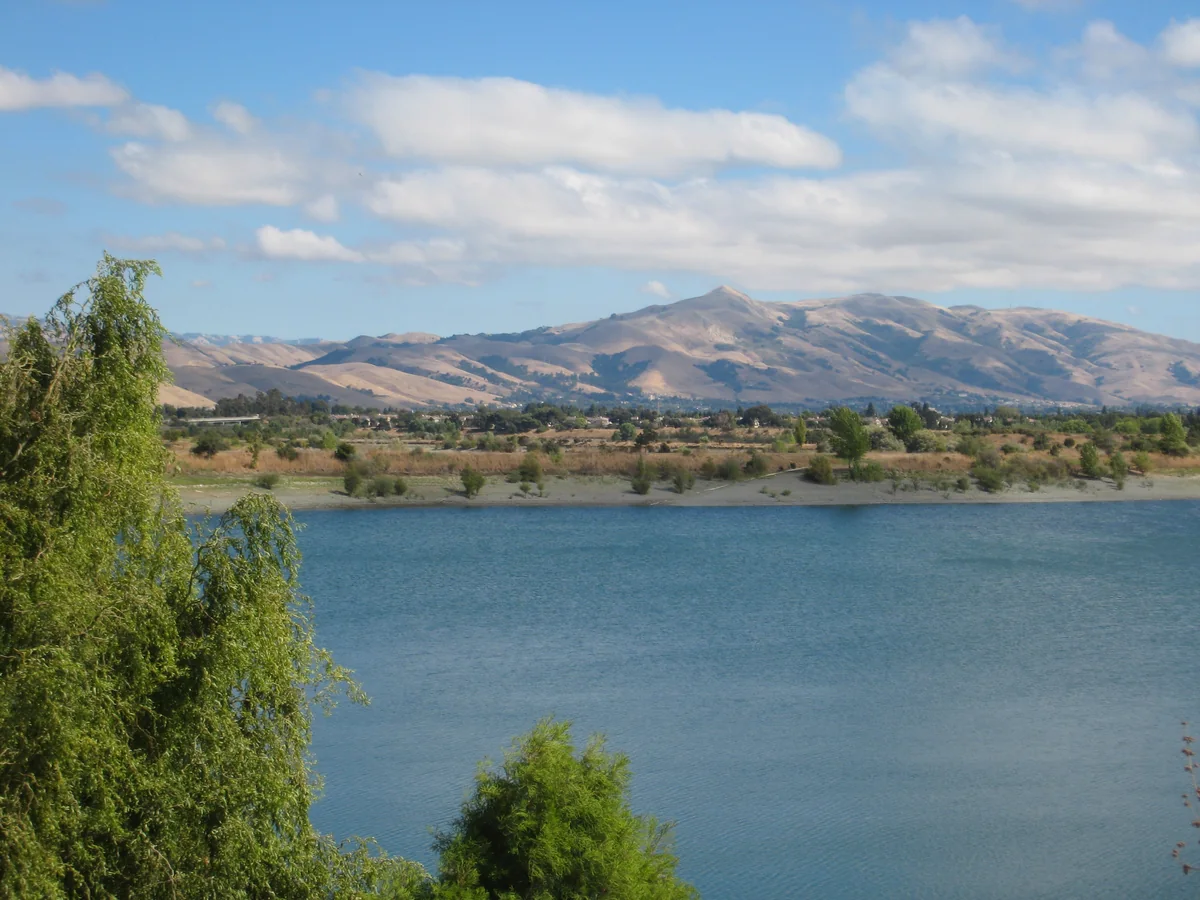 View toward Mission Peak from Quarry Lakes in Fremont. Destination photo. — destination photo, not the race course
